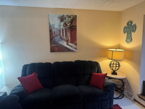 Comfy living room with great lighting