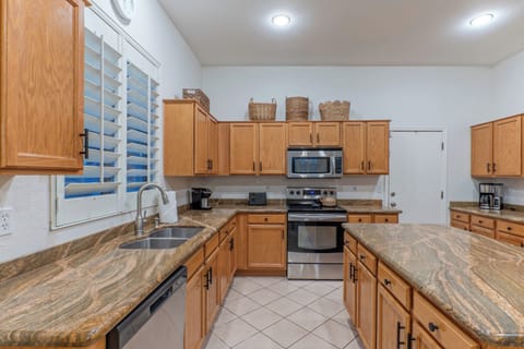 The kitchen features everything you need to prep and serve home cooked feasts.