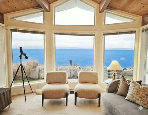 Perching Gull House - Storms & Wildlife Watching Oceanfront View House in Vancouver Island