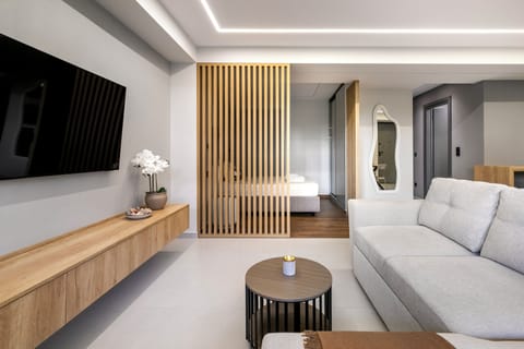 Deluxe Studio, 1 Double Bed with Sofa bed, Kitchen, City View | Living area | Smart TV, Netflix, streaming services