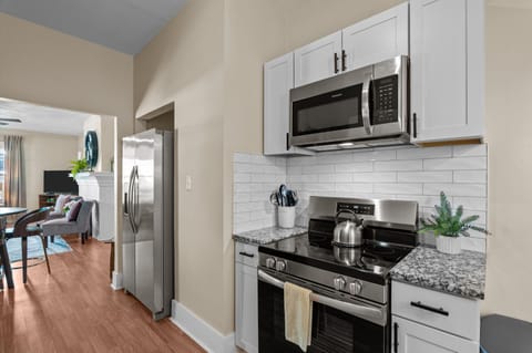 updated appliances in kitchen