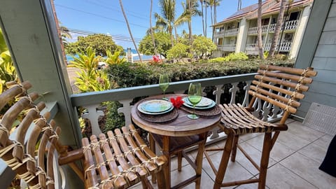 Ocean-view lanai, just across the street from the beach.