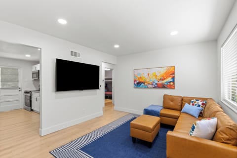 Main living area with ROKU TV