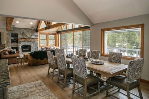 Spacious dining table that comfortably seats 8.