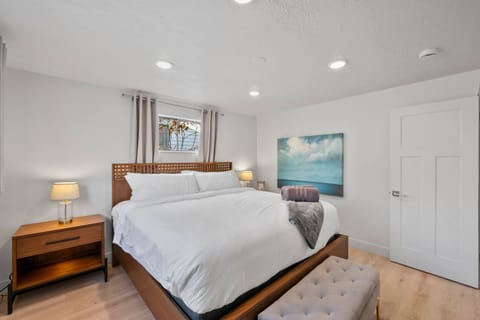 A plush King bed with high quality linens in a large Primary Suite Room