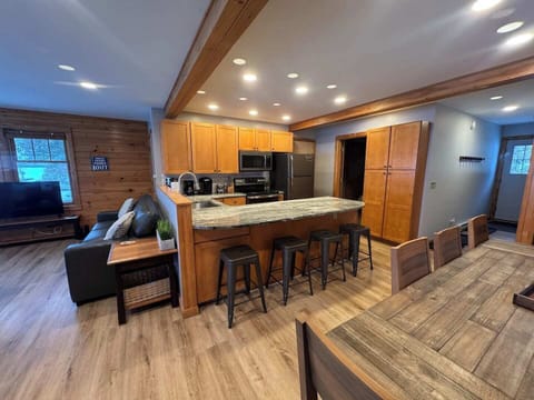 Fully Stocked Kitchen in open concept Living Room/Dining Room area