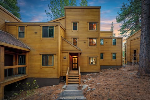 Warm and inviting mountain condo with a private entrance, surrounded by towering Tahoe pines.