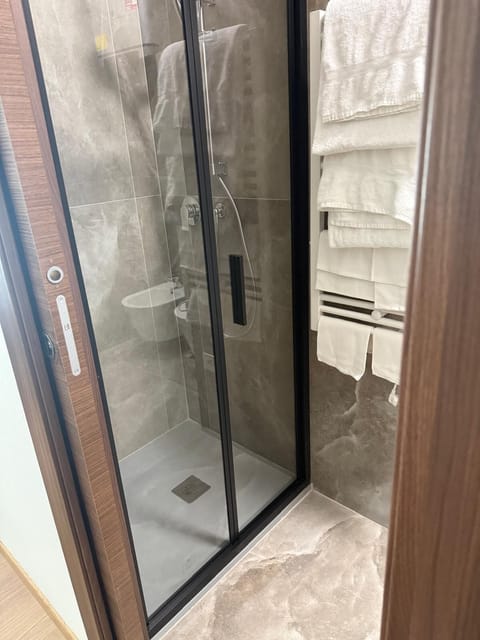 Comfort Double or Twin Room | Bathroom | Shower, hair dryer, towels, soap