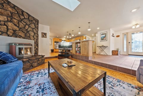 Cozy living room with smart TV for easy relaxation