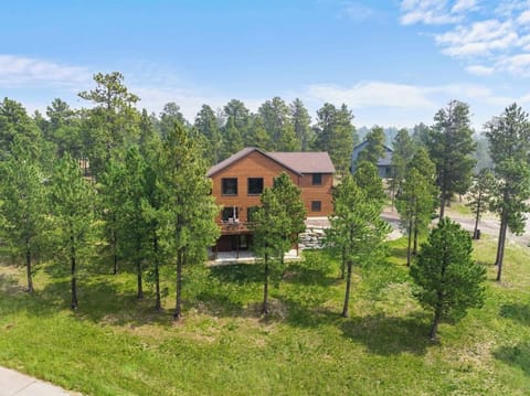 Home nestled in the trees
