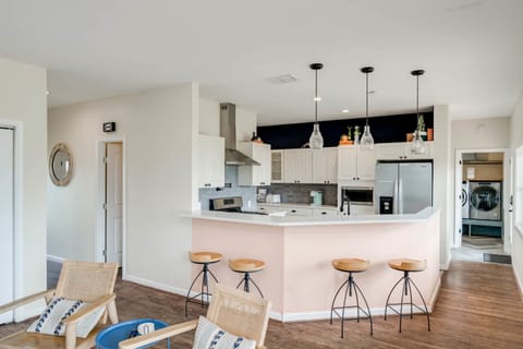 1st floor kitchen with lake views! Open to living area