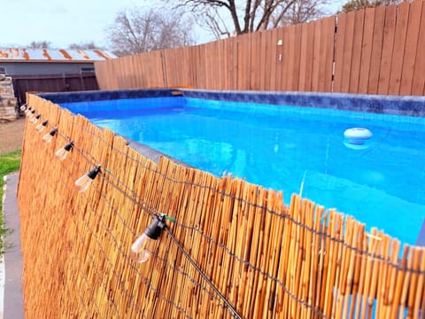 NEW! Year round private pool. 4.5ft deep x 19ft long and 9ft wide. Child proof pool safety lock for access!
