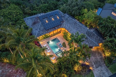 Aerial View of Kapiolani Ocean Villa at Twilight