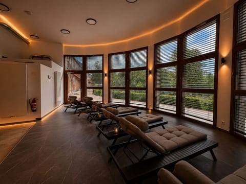 Sauna, steam room, 3 treatment rooms, massages
