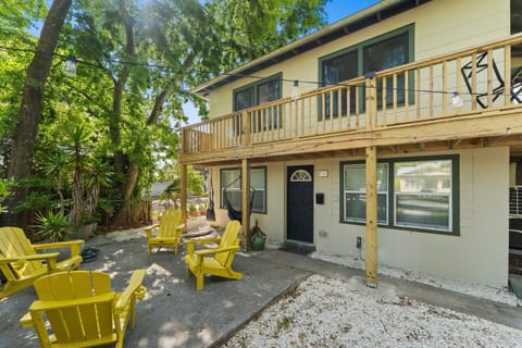 The upstairs deck space is reserved for just you!