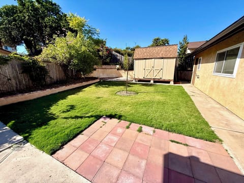 Back Yard with storage shed 