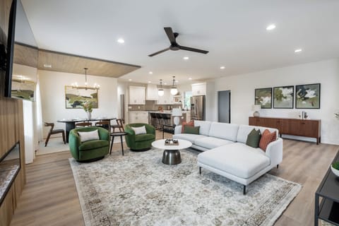 Plenty of room for family & friends to gather in the open concept living area.