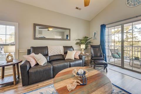 Little River Vacation Rental | 2BR | 2BA | 1,000 Sq Ft | Stairs to Enter
