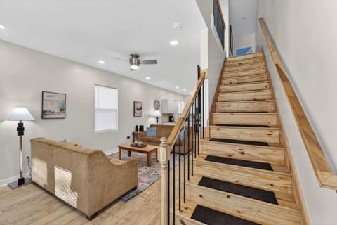 Beautiful Natural Wood Stairs - Left Side