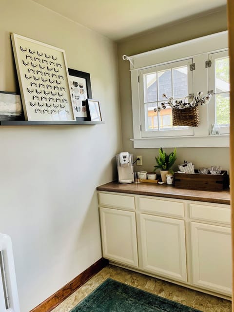 Coffee and prep area for easy mornings