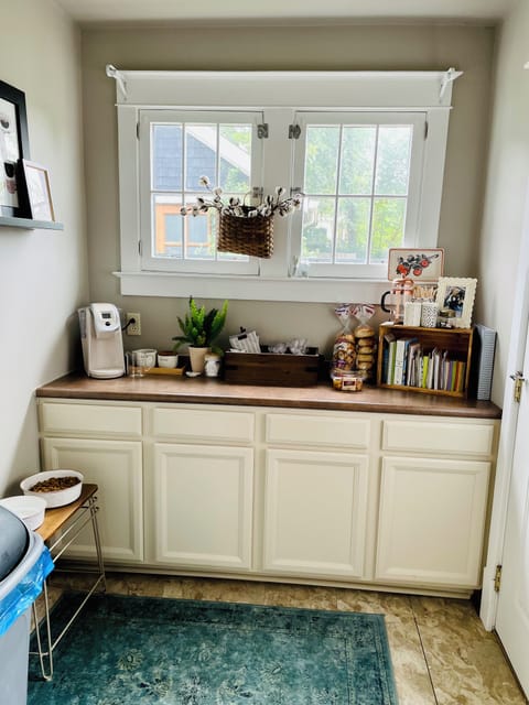 Coffee and prep area for easy mornings