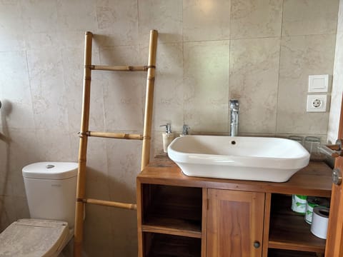 Double or Twin Room, Pool View | Bathroom | Shower, towels, soap, shampoo