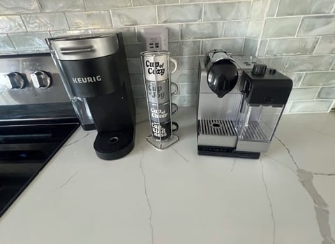 Coffee bar with Keurig and Nespresso machines
