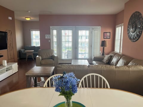 Large Open concept living area leading to the Balcony