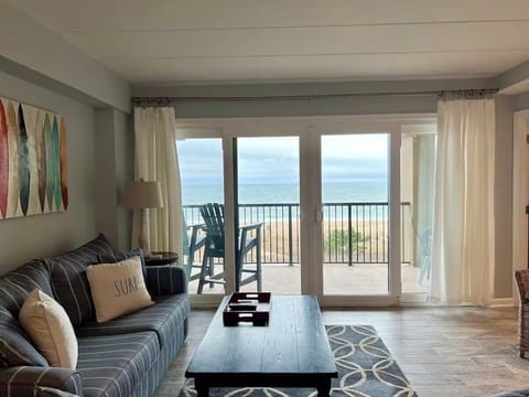 Your living room view — direct oceanfront, right from the balcony.
