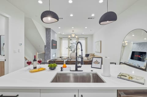 A bright and functional kitchen equipped with the essentials for easy meal prep.