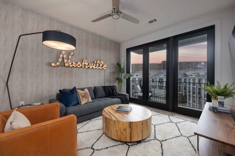 Spacious open-concept living room.