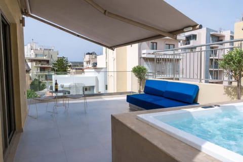Rooftop Terrace with Jacuzzi, Lounge Sofa and City Views