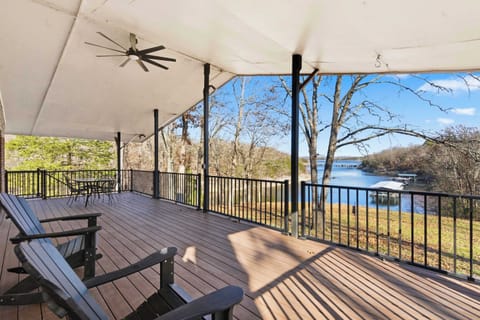 Relax on the deck with beautiful lake views