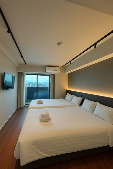 Comfort Twin Room, Balcony, City View | Down comforters, desk, laptop workspace, blackout drapes