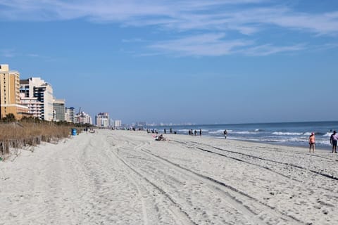 Enjoy the beach just a 5min drive from your stay!