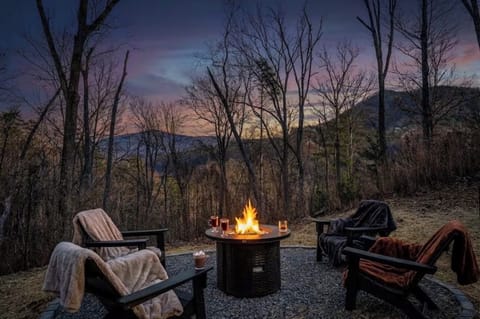 Warm up by the blazing fire with your loved ones!