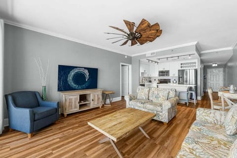 Huge TV in living area with sleeper sofa (sleeps 2)