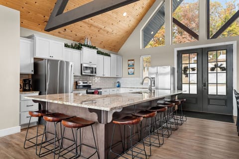 Fully stocked kitchen with double fridges!