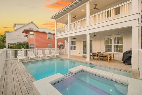 Gorgeous home in the best 30A location with a pool and hot tub!