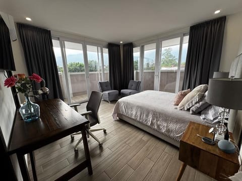 Penthouse, Mountain View | Desk, laptop workspace, soundproofing, iron/ironing board