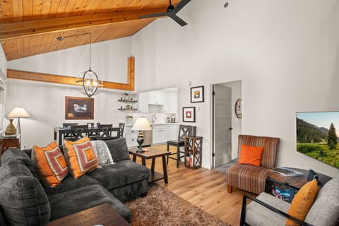 Bright living area steps from Atkinson Park and the Wood River Trail.