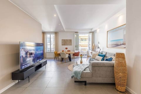 Living room and dining room