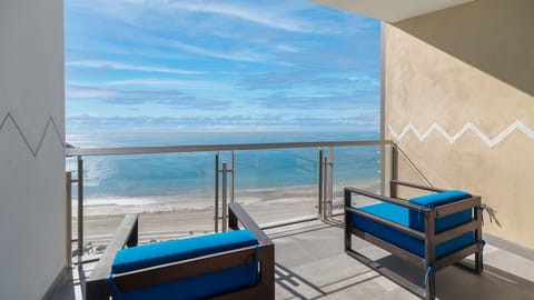 Comfy twin chairs on the balcony