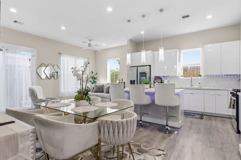 Enjoy meals together in this cozy and inviting dining space.