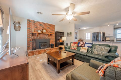 Your cozy retreat with a fireplace, plush seating, and modern touches