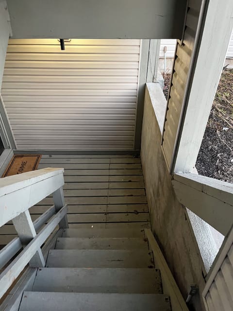 Stairs leading to the entrance