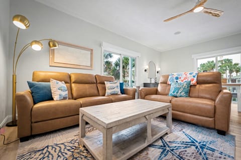 Bright, open living space perfect for relaxing after beach days