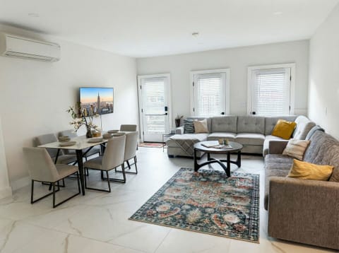 Living Room, TV, Dining Table