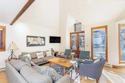 Open concept kitchen, living and dining area