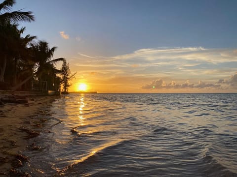 Sunset from the beach just yards from the house